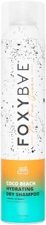Hydrating Dry Shampoo Spray – Waterless Biotin & Vitamin E Formula – Absorbs Oil, Adds Volume & Texture – Coconut Scent – Coco Beach – 7 fl oz