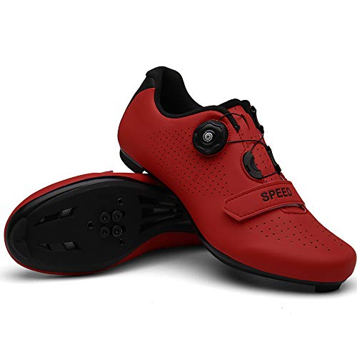 Men Road Bike Cycling Shoes Premium Microtex Shoes with Cleat Men SPD Shoes Black White Men Cycling Spinning Shoes