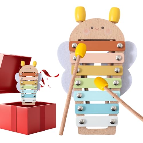 Xilófono - Xilófono De Madera | Instrumentos Musicales para Niños, Juguete De Madera , Juguete Musical Divertido para Niños De 6 A 12 Meses, Niñas, Cumpleaños, Navidad, Sala De Juegos