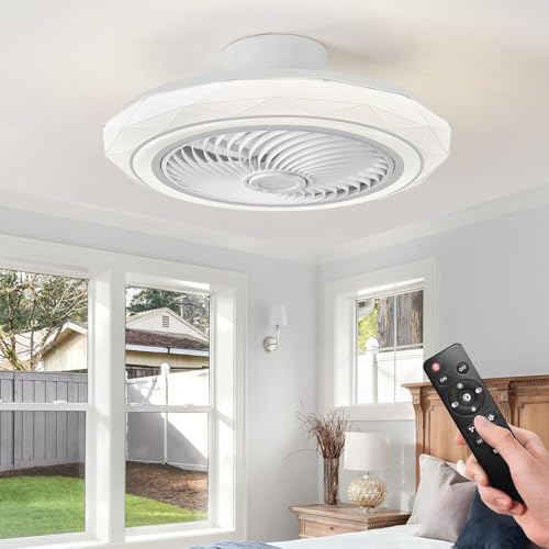 Image of CITRA Metal 500 MM Hexa Mesh Ceiling Light with Fan LED Chandelier - Warm White