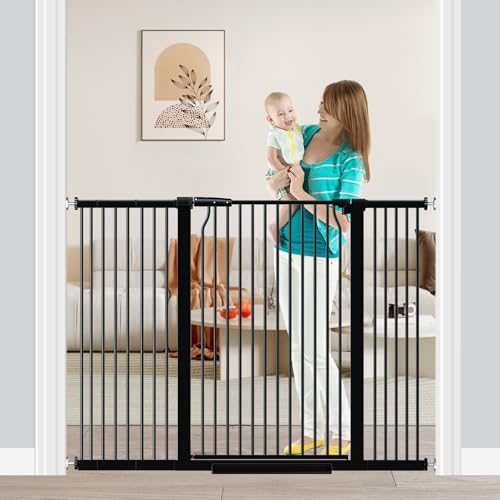 Fairy Baby 40.5" Extra Tall Baby Gate for Stairs, Fits Openings o...
