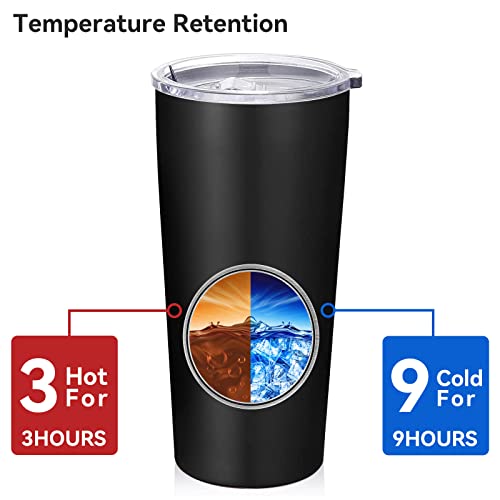 DOMICARE Stainless Steel Tumbler with Lid and Straw, Vacuum Insulated
