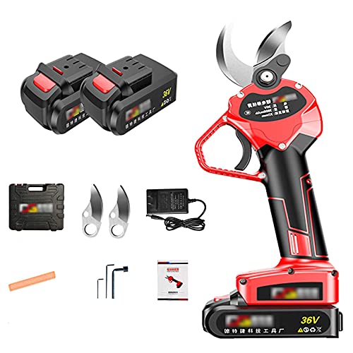 Tijeras de podar eléctricas inalámbricas profesionales, podadora de ramas de árbol con batería de litio recargable, diámetro de corte de 40 mm ()