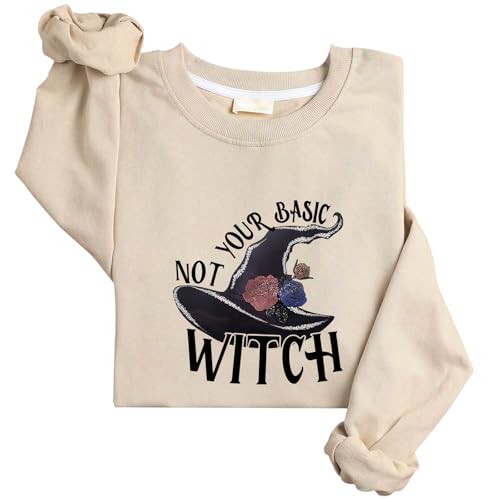 Not Your Basic Witch Sweatshirt Witch Hat Sweatshirt