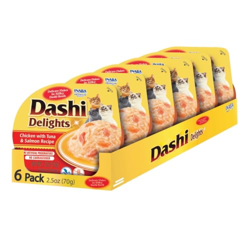 INABA Dashi Delights Lickable Cat Treats, Chicken Tuna Salmon, 6ct - image 1