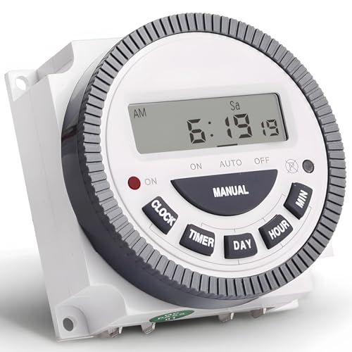 Temporizador digital programable de 7 días con LCD, salida de relé 1Nc 1Nc para bomba de piscina, ventilador, automatización de luz