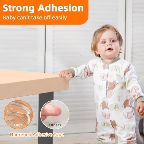 Image of Shivstor 2 Piece Baby Proof Corner Guards - Transparent T-Shape Furniture Edge Protectors, Clear Table Corner Bumpers with Strong Adhesive, Safety Cushion Guards for Kids & Toddle