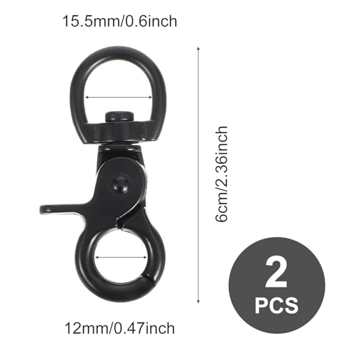 Edelstahl Karabinerhaken mit Drehgelenk, 2 Stück