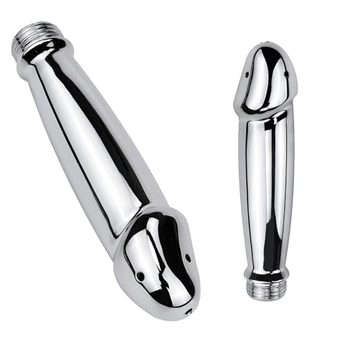 Image of Aluminum Shower Cleaner Enema Douche System,Handheld Water Shower Nozzle Anal Rinse Vaginal Cleaning Kit for Men and Women + Velvet Carry Bag