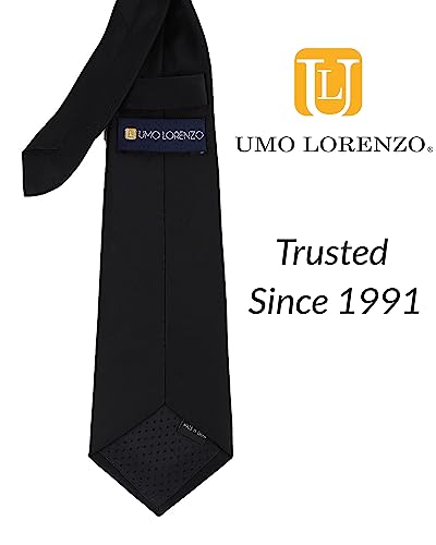 Umo Lorenzo Boys Black Clip On Tie Solid Necktie For Kids Ages 3-5, 6-10 And Toddlers 0-2 #TOP6