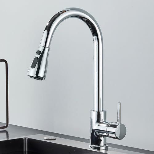 Robinet de cuisine design moderne blanc mat, mitigeur rotatif de qualité supérieure - 2