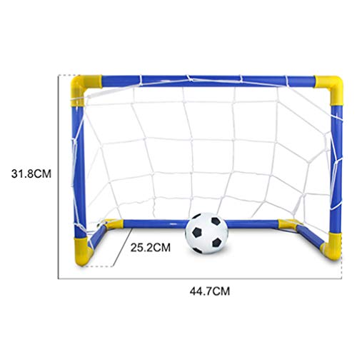 Nuobesty Mini Goal de Futebol Infantil Faça Você Mesmo Rede de Futebol com Rede de Futebol e Bomba