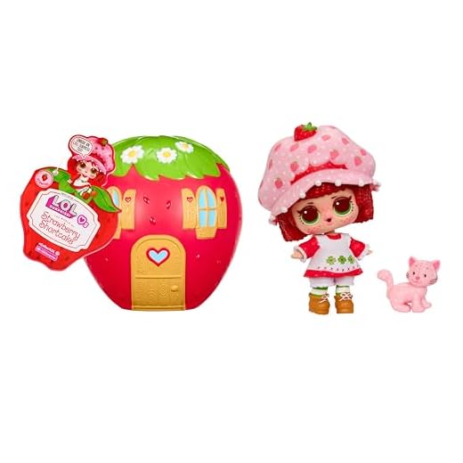 LOL Surprise Loves The World of Strawberry Shortcake Tots with Scented Dolls, Pets, and Transforming Strawberry House Playset – Gift for Kids Ages 4+