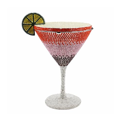 Image of Women Goblet Rhinestone Evening Bag Cocktail Cup Diamond Clutch Funny Crystal Prom Handbag Wedding Purse for Party