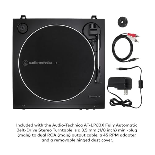 image for Audio-Technica AT-LP60X Fully Automatic Belt-Drive Stereo Turntable wi