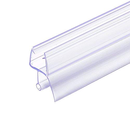 TONYRENA Frameless Shower Door Bottom Sweep with Drip Rail for 1/2-Inch Glass,36-Inch Seal Vinyl Swinging Shower Door,Clear