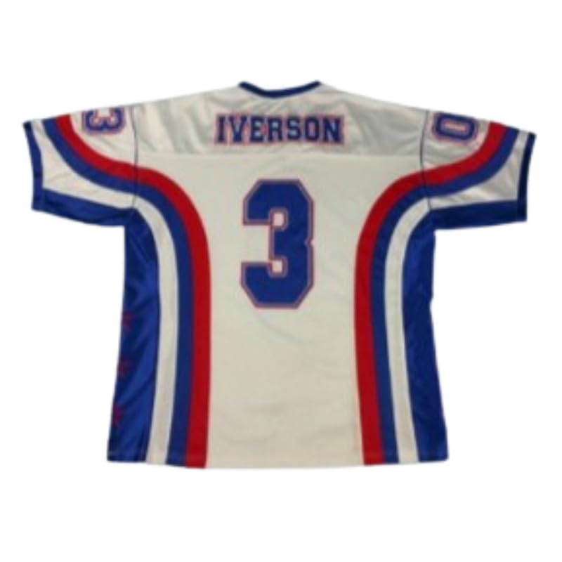 sewn high school Iverson 3 White Football Jersey any name number