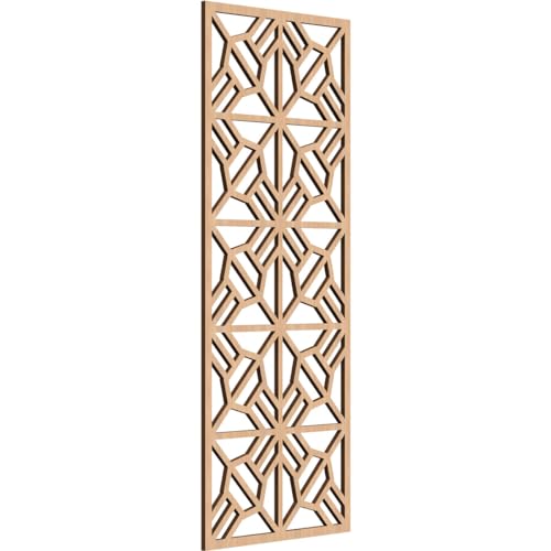 Image of 13 3 /8 inchW x 34 3 /8 inchH x 1 /4 inchT Auburn Decorative Fretwork Wood Wall Panels, Hickory