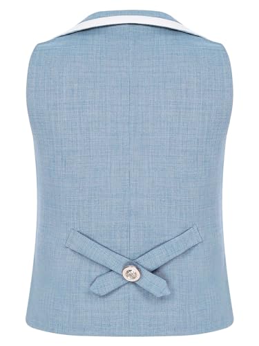 Boys Suit Vest Fully Lined One Button British Formal Dress Waistcoat for Wedding Party2