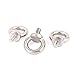 Aexit M8 x Fall Protection 12mm Thread Machinery Shoulder Lifting Eye Ring Bolt Silver Restraint Ropes & Lanyards Tone 3Pcs