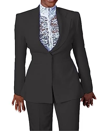 Women's Slim Fit 2-Piece One Button Blazer & Pants Suit for Wedding, Business, Daily Use - Green3