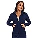 Meanzoo Women's Scrubs Jacket Zip Front Warm-up Jacket(Navy Blue,Small)