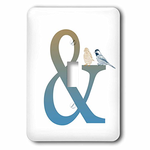 Interrupteur simple Ampersand 3dRose lsp_123572_1 avec motif oiseaux pour décoration murale
