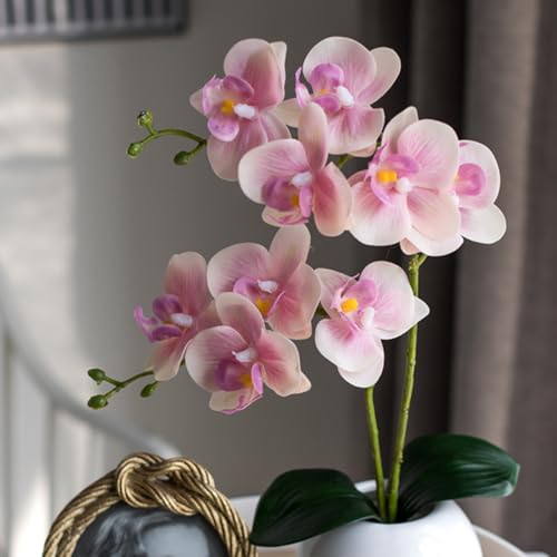 KARLOR Artificial Orchid Flowers Set, Light Pink