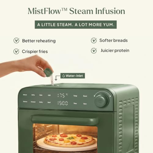 Image of Ember MarvelOven 8-in-1 Smart Oven | Air Fry, Bake, Grill & Ferment | MistFlow Steam Technology | HexaWand Even Heating | Green