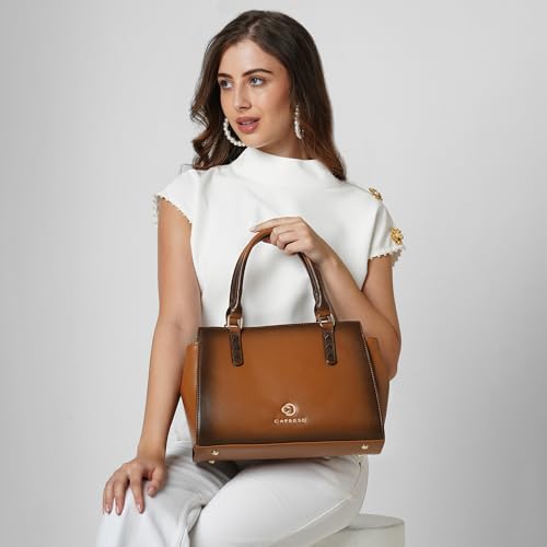 Image of Caprese Dee Medium Satchel Bag for Women with Adjustable & Detachable Strap & Multiple Compartments | Versatile Shoulder, Crossbody & Handheld Bag for Work, Travel, and Everyday Use