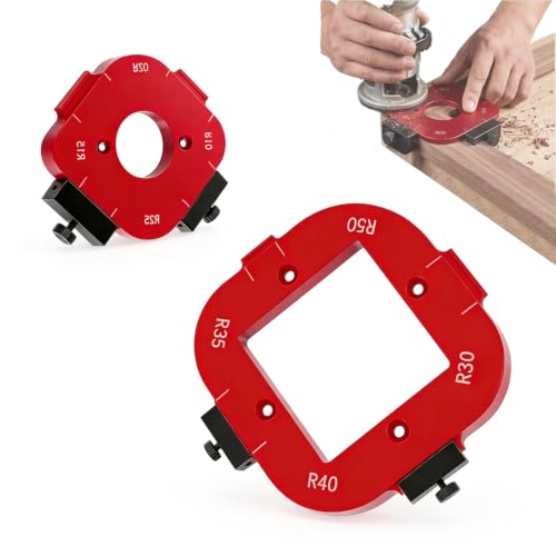 Zlokdraxy Lot de 2 Gabarit Defonceuse a Bois, Gabarit Défonceuse pour Défonceuse R10 R15 R20 R25 R30 R35 R40 R50, Gabarit Plan de Travail, Gabarit Positionnement D'angle D'arc 4 en 1