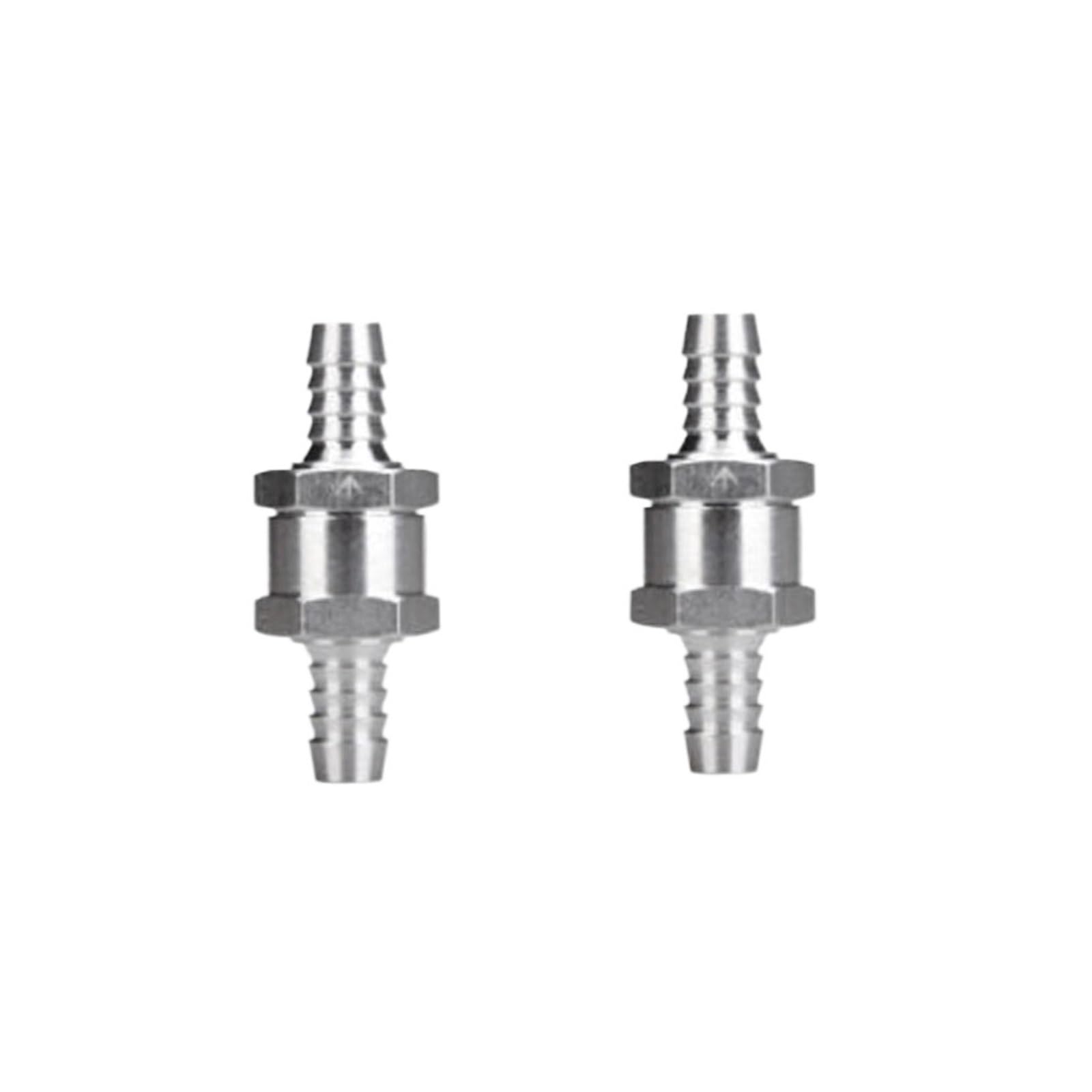 2 Pcs 6mm Non Return Line 1-Way Check Valve(8mm)