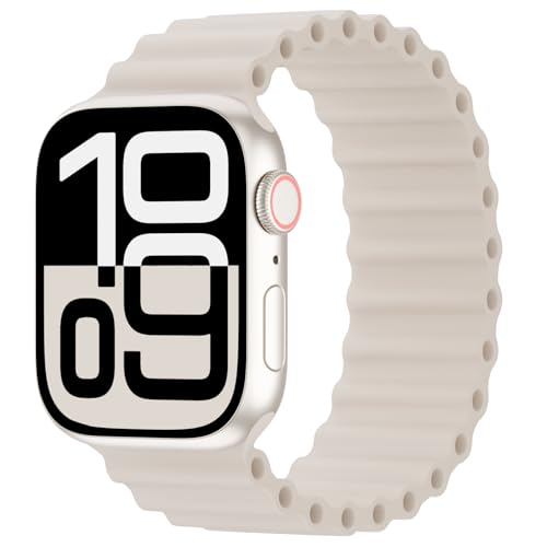 Arctime Silicone Ocean Solo Loop Bands Compatible with Apple Watch Band 49mm 46mm 45mm 44mm 42mm 41mm 40mm 38mm Soft Breathable Sport Strap for iWatch Ultra 3 2 1 Series 11 10 SE 9 8 7 6 5 4 3