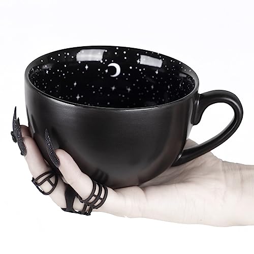 Cabilock 2 Hexen-Kessel-Tassen Aus Keramik – Schwarz, 15x12x12 Cm, Für Kaffee, Tee Oder Halloween-Deko