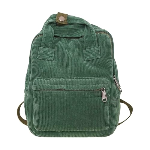 Mochilas pequenas femininas de veludo cotelê, mochila feminina, mochila de mão, laptop escolar, bolsa de notebook de viagem, para homens, verde | mochilas modernas