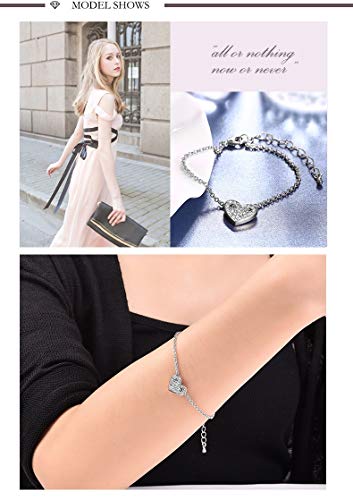 Crystal Heart Charm Bracelet