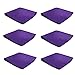 Mens Pocket Squares Handkerchief 6 PK Wedding Party Solid Color Handkerchiefs (Purple)