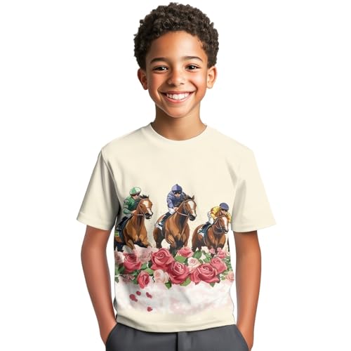 Image of Kids Graphic T-Shirt Boys Girls Novelty Tees Top Short Sleeve Shirts Summer Blouses 3-16