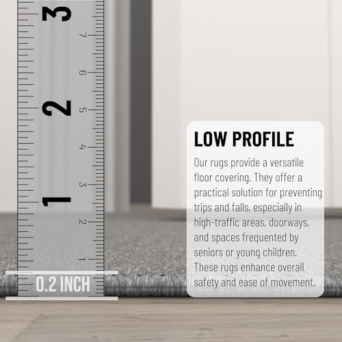 Ottomanson OTH8503-3X10 Machine Washable Modern Solid Design Non-Slip Rubberback 3X10 Traditional Runner Rug For Hallway, Kitchen thumb #3