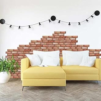 Holdfiturn Self Adhesive Wall Tiles 20 Packs 3D Wall Panels 30x30cm Brick Wall Cladding Panels Classic Red Bricks Wallpaper Panelling Tiles 3D DIY Wall Stickers Waterproof Decor for Livingroom Bedroom