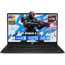 كمبيوتر محمول للألعاب NIMO 17.3 Ryzen 9 8945HS Beat i9-13900H، ذاكرة وصول عشوائي تصل إلى 5.2 جيجا هرتز، 64 جيجا بايت، 1 تيرابايت SSD، Radeon 780M، PD 100W Type-C AI-Enhanced for Copilot VR جاهز، لوحة مفاتيح بإضاءة خلفية، بصمة الإصبع