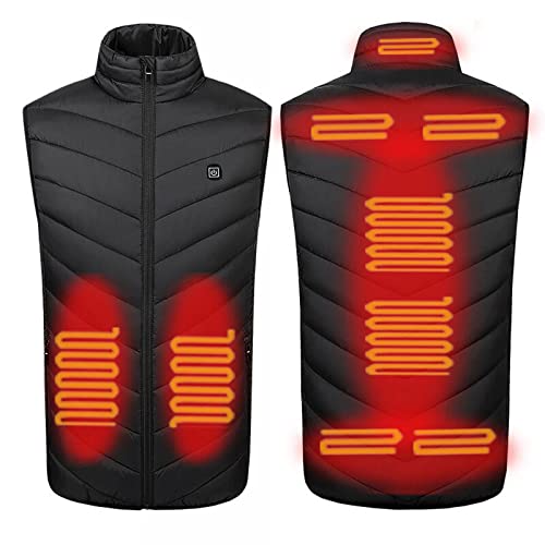 Gilet chauffant homme femme veste chauffante électrique lavable 9 zones