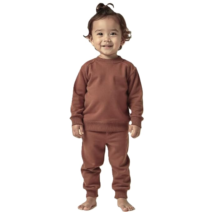 TezBuy Winter Thermal Wear for Kids Boys Girls - Unisex Round Neck Full Sleeve Top and Pajama with Grip Bottom | Warm Winter Clothing Set for Children-image-36