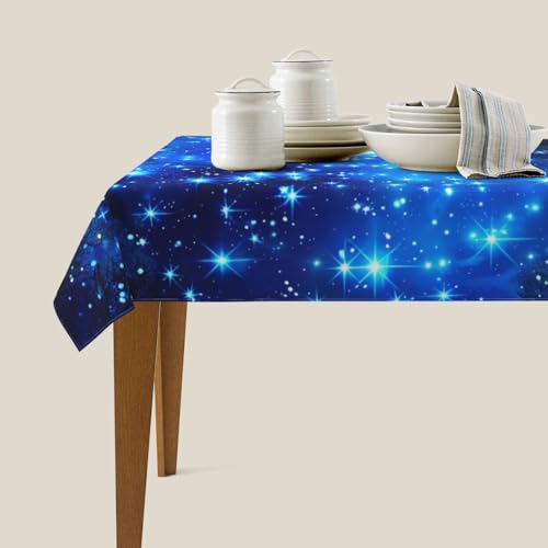 Nappe rectangulaire étoiles bleues intérieur extérieur maison de ferme - 8