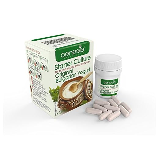 Levadura "Genesis" (Starter culture) para la preparación casera del tradicional búlgara yogur -10 cápsulas - hasta 20 litros.