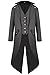 Produktbild Huiyemy Herren Barock Steampunk Jacke Gothic Punk Mantel, Mittelalter Kostüm mittelalterlichen Renaissance Viktorianischer Gentleman Steampunk Kostüm Schwarz M