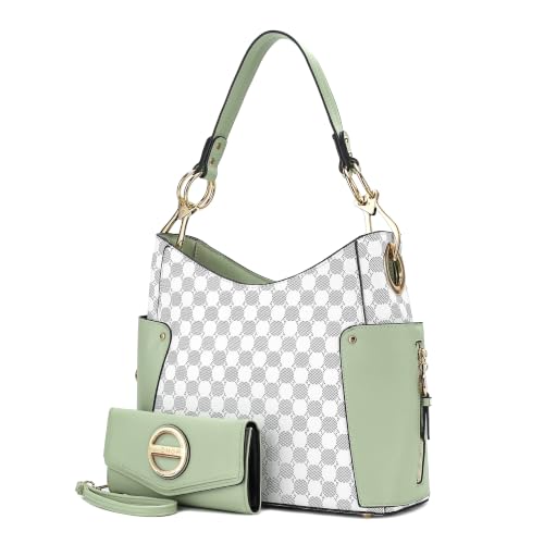 Image of J'OMOR by Mia Set Hobo Bag for Women & Wristlet Wallet, PU Leather Designer Handbag Purse Shoulder Strap