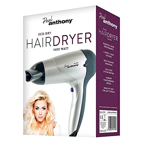 Paul Anthony Eco-Dry 1600W Hair Dryer with 3 Heat & Speed Settings - Image 4