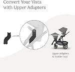 UPPAbaby Upper Adapter for Vista, Vista V2, and Vista V3 Strollers/ Compatible with Bassinet, Toddler Seat, Aria, Mesa V2, or Mesa Max Infant Car Seats / Quick + Secure Attachment / 1 Set