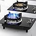 Portable Gas Stove - Gas Cooker, All Black Tempered Glass Gas Stove, Nine-chamber Fierce Flame Burner, Multipurpose Gas Stove, Two Kinds Of Installation Desktop Embedded (Size : NG)